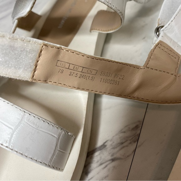 Stuart Weitzman Vail White Crocodile Sport Sandal 7B - Picture 10 of 13